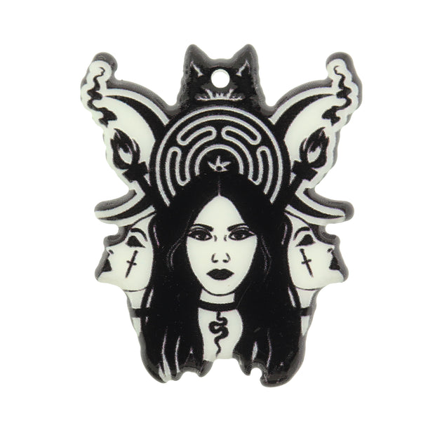 2 Witchy Lady Acrylic Charms 2 Sided - K188
