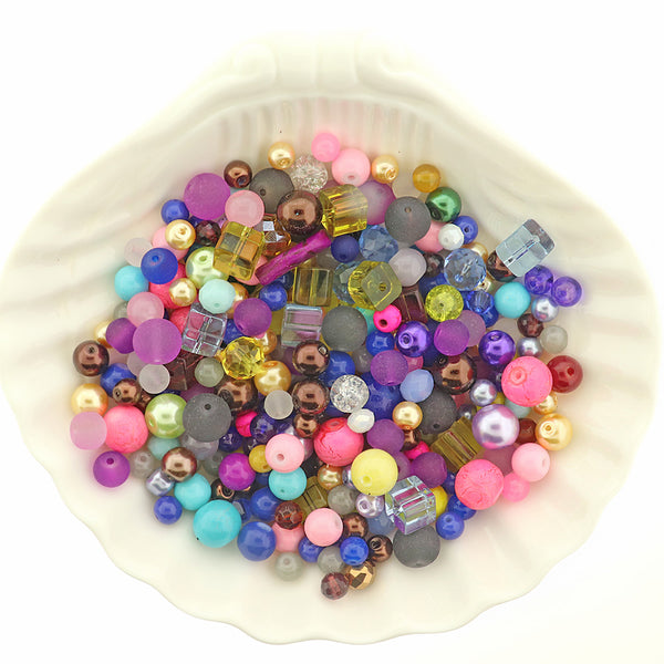 Glass Bead Mix 6mm to 12mm - Assorted Easter Theme - 275 Beads - BMX-E