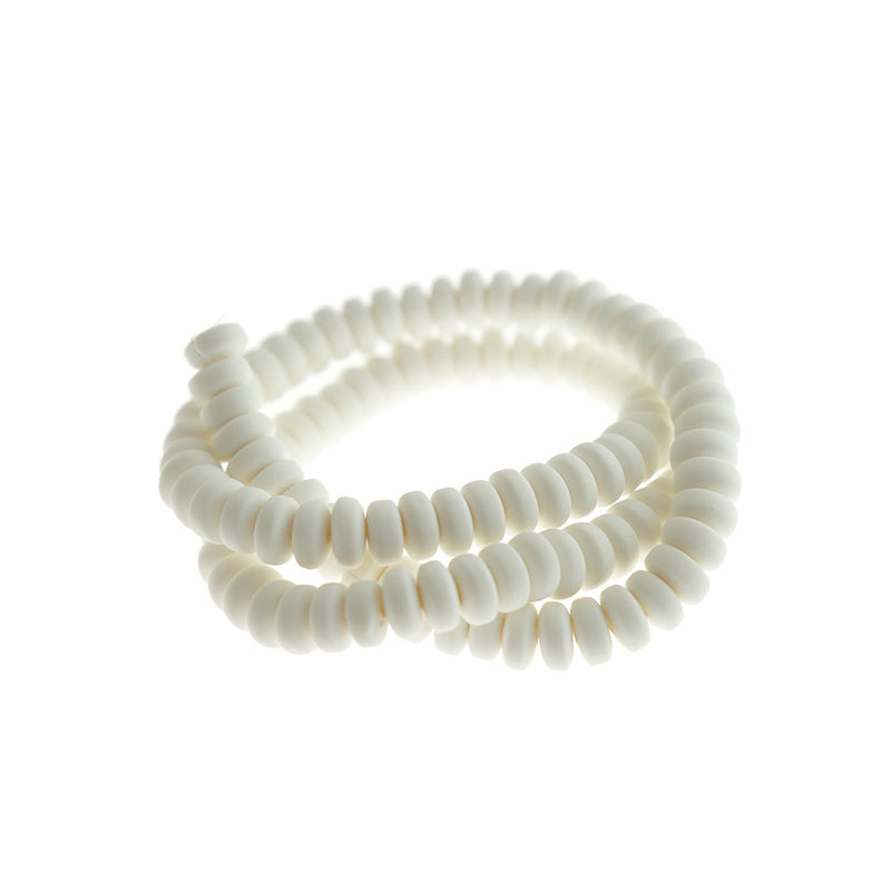 Abacus Polymer Clay Beads - 4mm x 7mm - 1 Strand 110 Beads - Choose Your Color!