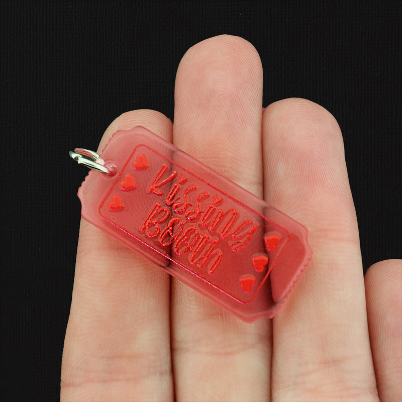 2 Kissing Booth Ticket Resin Charms - K699