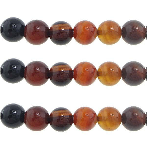SALE 15 Agate Beads in Rich Honey Colors 10mm - LBD653