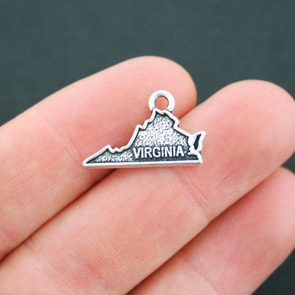 4 State Antique Silver Tone Charms - Choose Your State!
