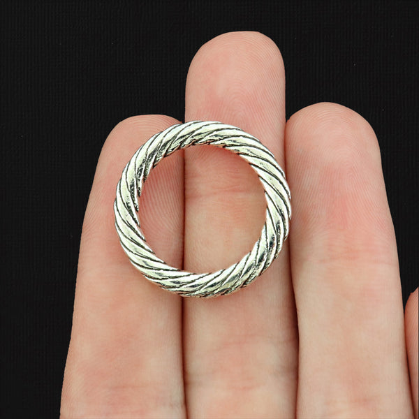 5 Linking Rings Silver Tone 25mm - SC866