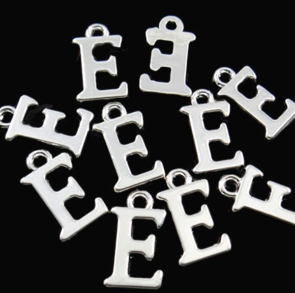 6 Letter Charms - Choose Your Letter - Alphabet Silver Tone Charms