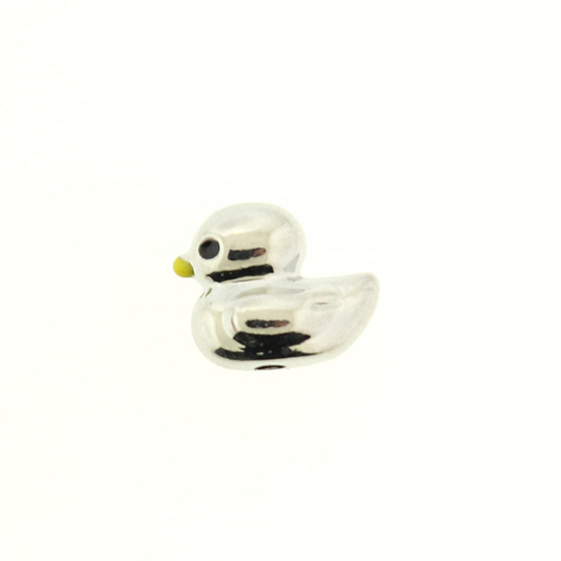 Duck Spacer Beads 11mm x 9mm - Silver - 5 Beads - MT023