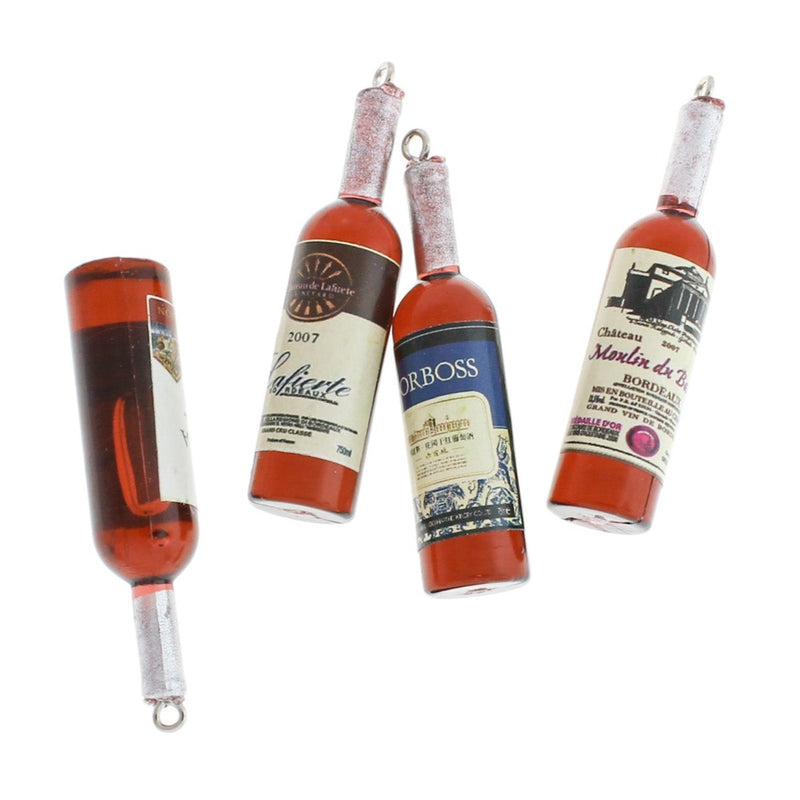 Wine Bottle Resin Charm 3D - Choose Your Color!