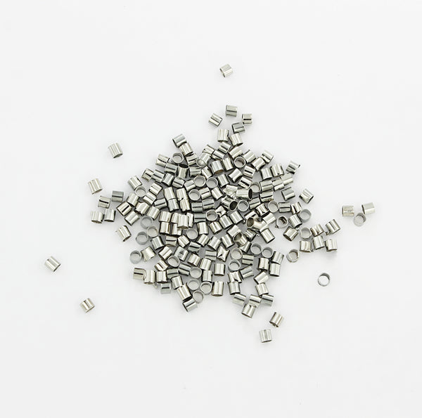 Perles à écraser ton argent antique - 2 mm x 2 mm - 1000 pièces - FD626