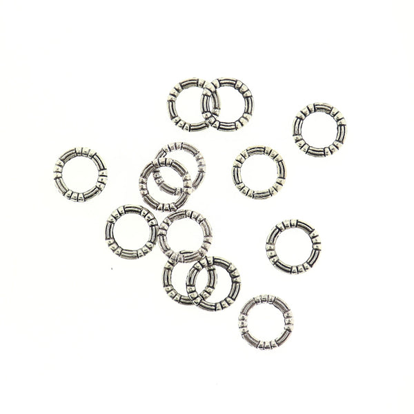 50 Linking Rings Silver Tone 10mm - SC654