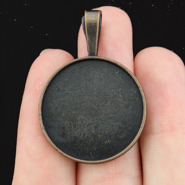 Antique Bronze Tone Cabochon Setting - 38mm x 27mm with 25mm Tray - 6 Pieces - BC1324