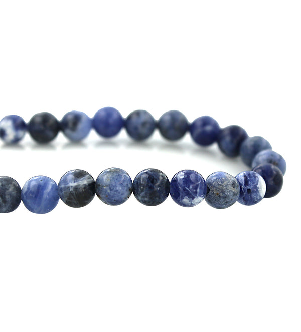 SALE Round Natural Sodalite Beads 6mm - Deep Blue - 1 Strand 63 Beads - LBD1563