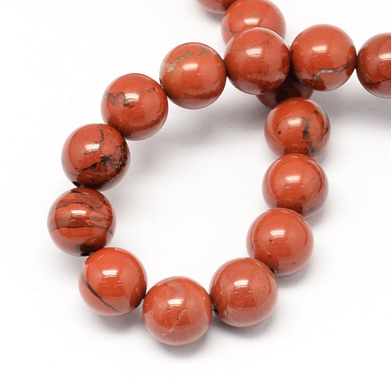 SALE 20 Natural Stone Beads in a Great Burnt Umber Color -10mm (3/8") - LBD584