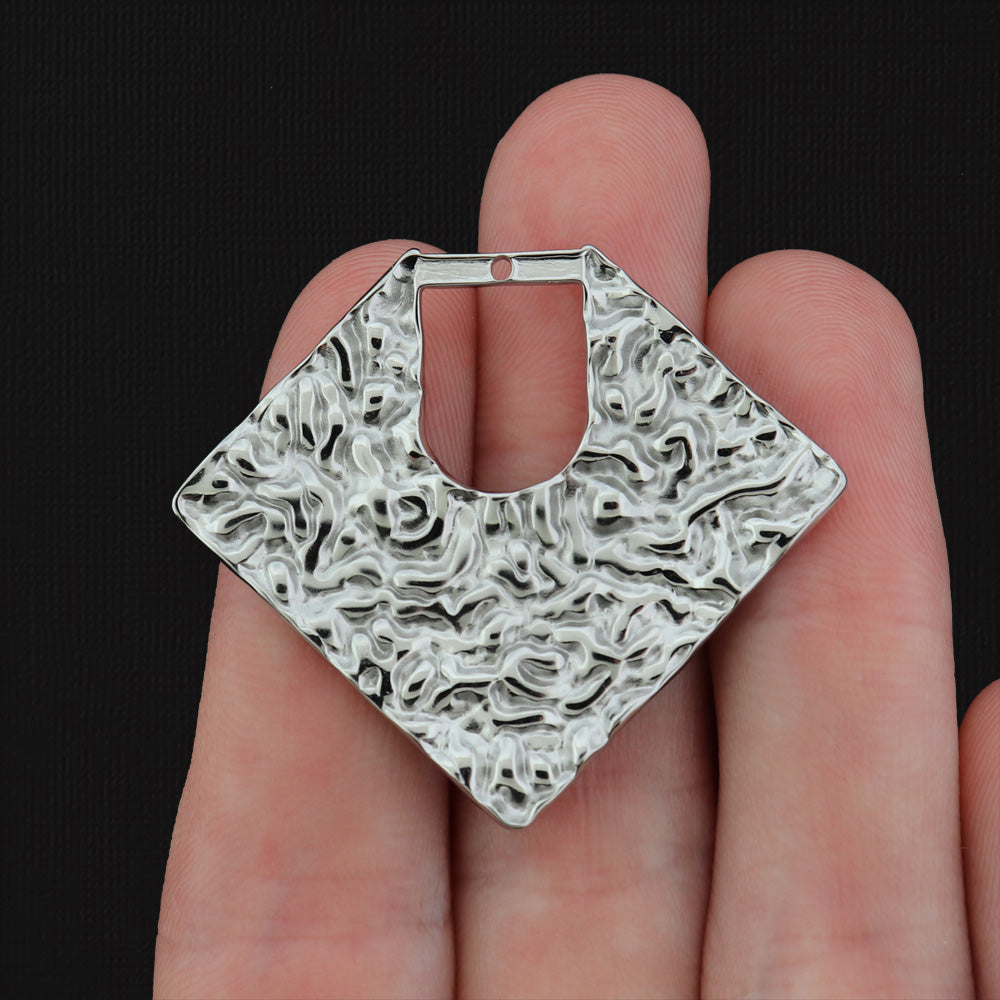 Abstract Rhombus Stainless Steel Charm - Choose Your Tone