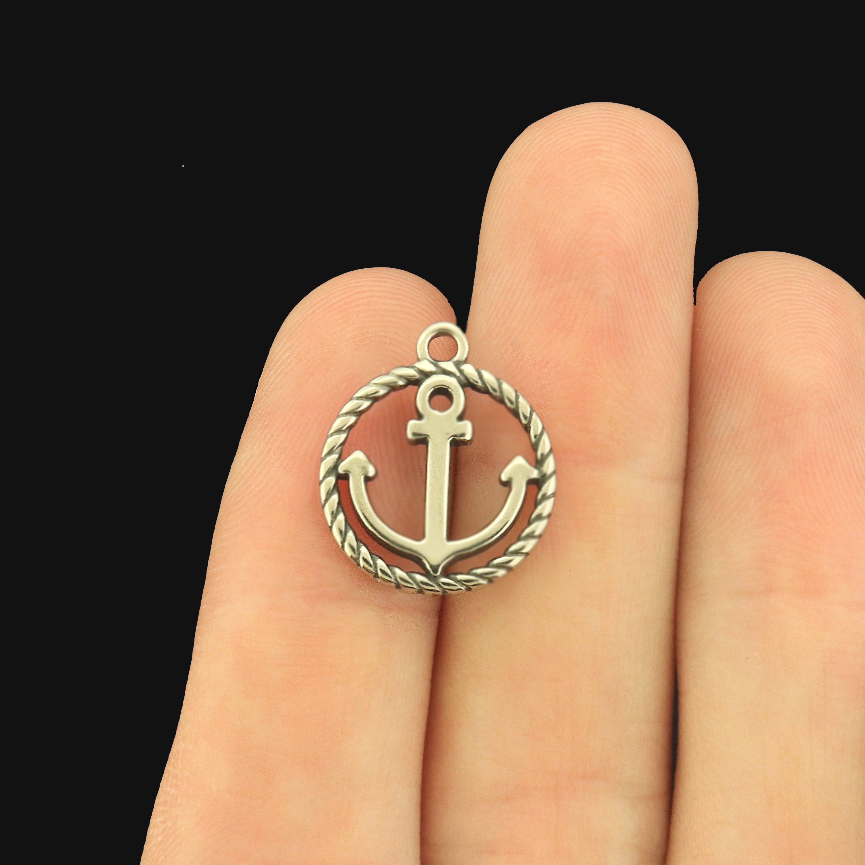 Anchor Stainless Steel Charms 2 Sided - SSP775