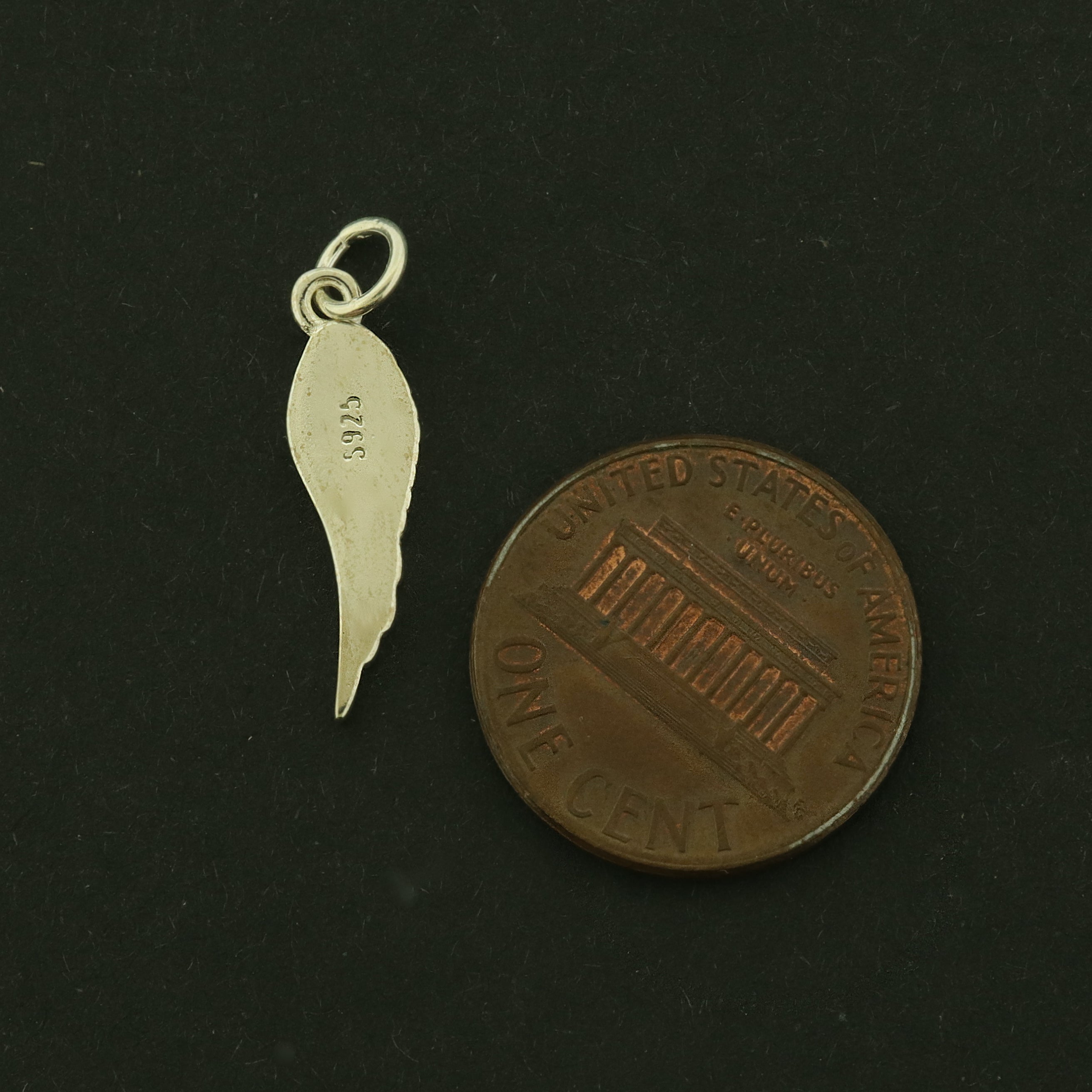 Angel Wing Sterling Silver Charms - Memorial Pendant - ST137