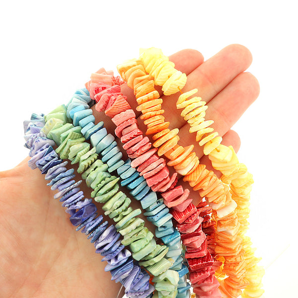 Chip Pukka Sea Shell Beads 1mm - 10mm - 1 Strand - Choose Your Color