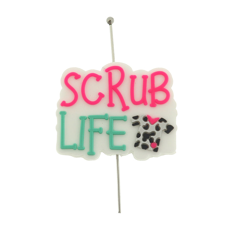 Medical Silicone Focal Beads - Scrub Life - 5 Beads - BDS041