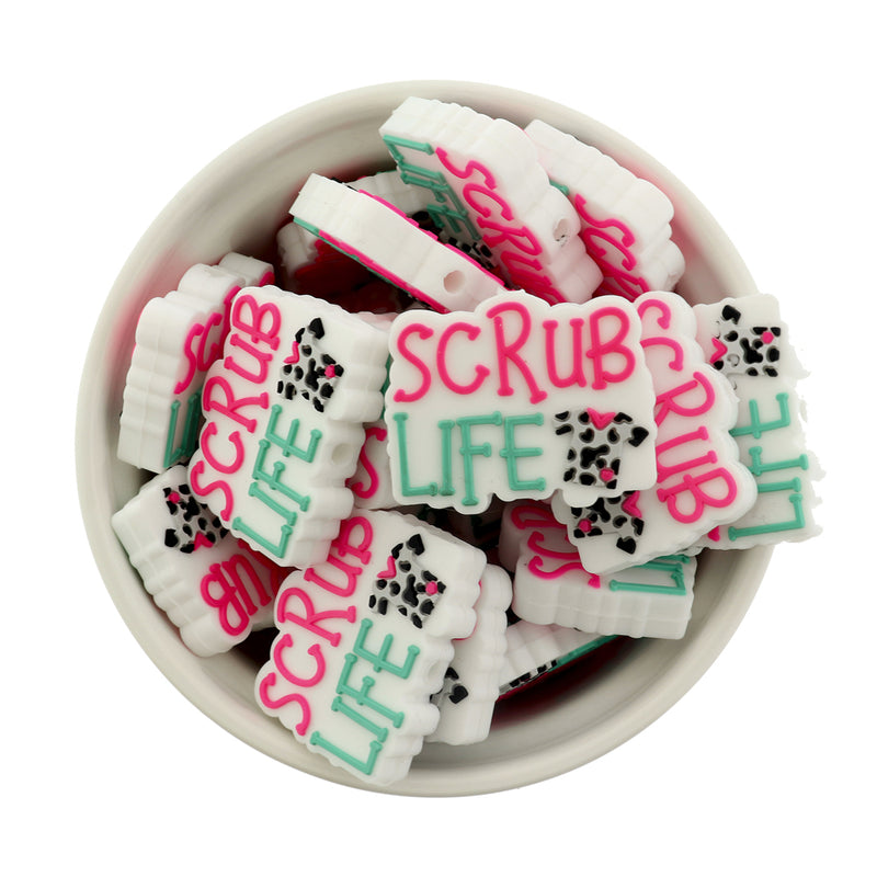 Medical Silicone Focal Beads - Scrub Life - 5 Beads - BDS041