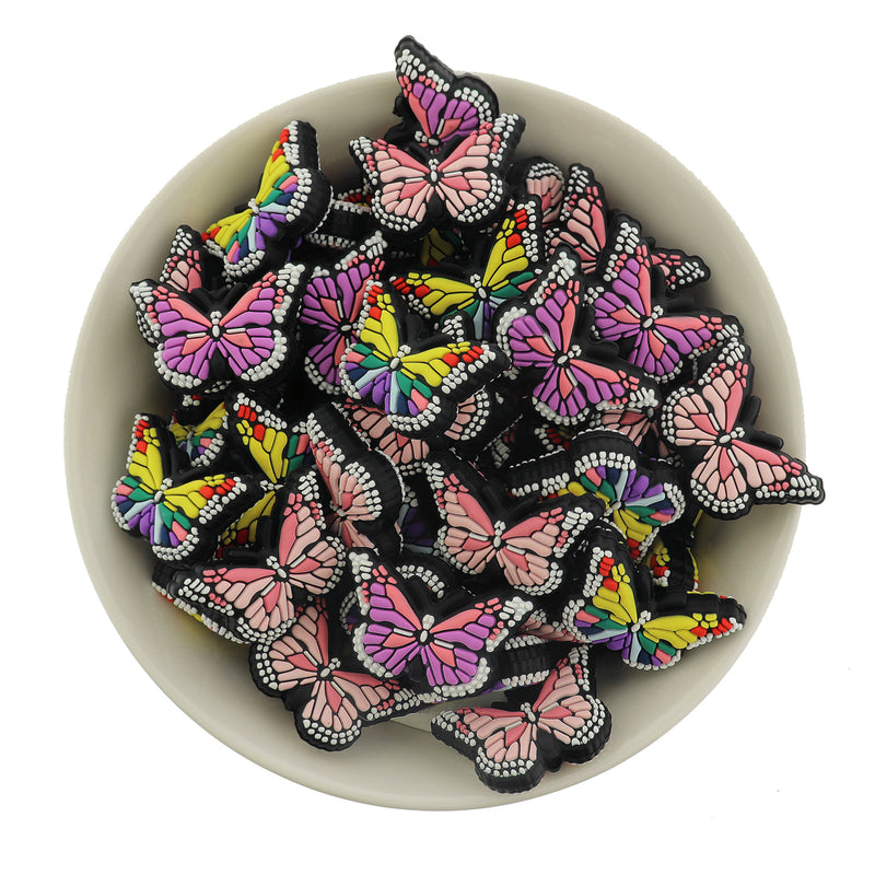 Butterfly Silicone Focal Beads - 5 Beads - Choose Your Color