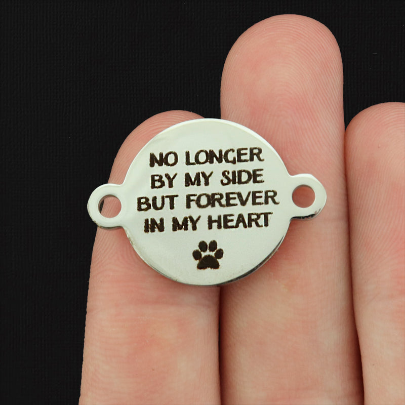 No longer by my side but forever in my heart Stainless Steel Charms - BFS027-0047