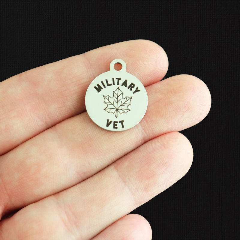 Military Vet Stainless Steel Charms - BFS001-8017
