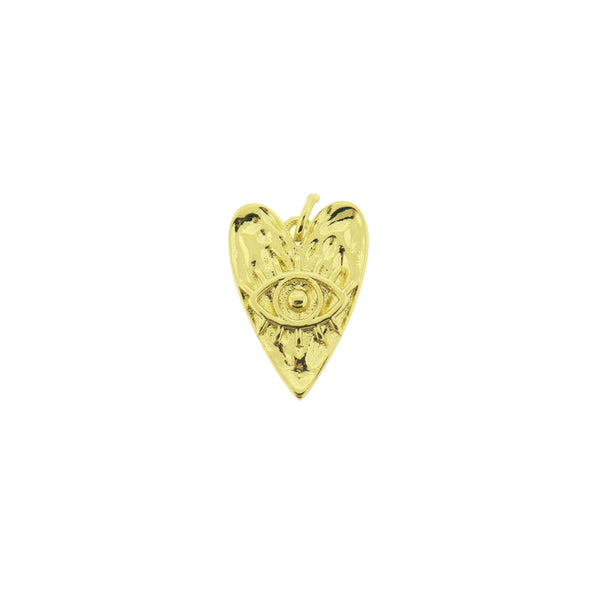 Note de musique Coeur en laiton ton argent Charm - BR125