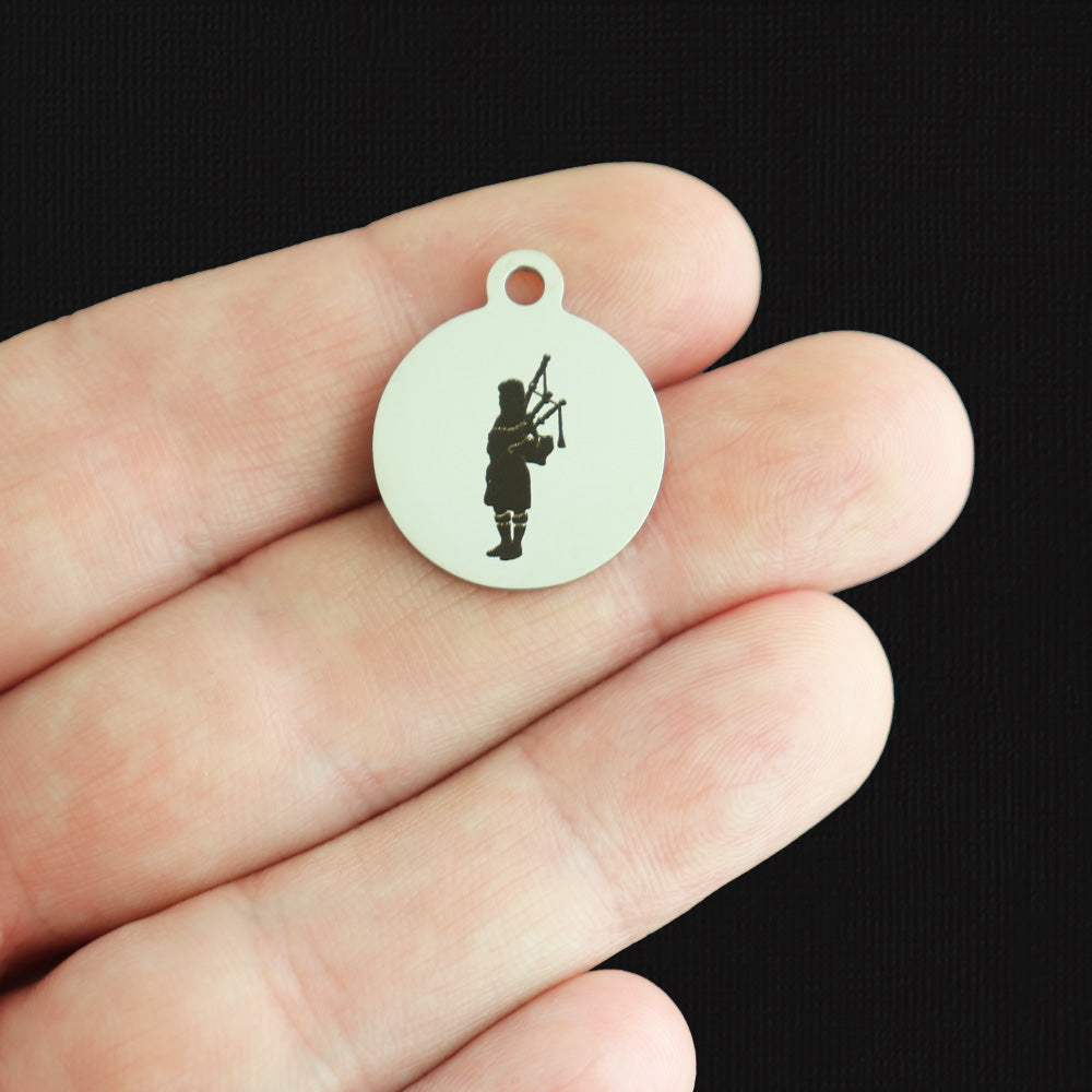Bagpiper Stainless Steel Charms - BFS001-8014