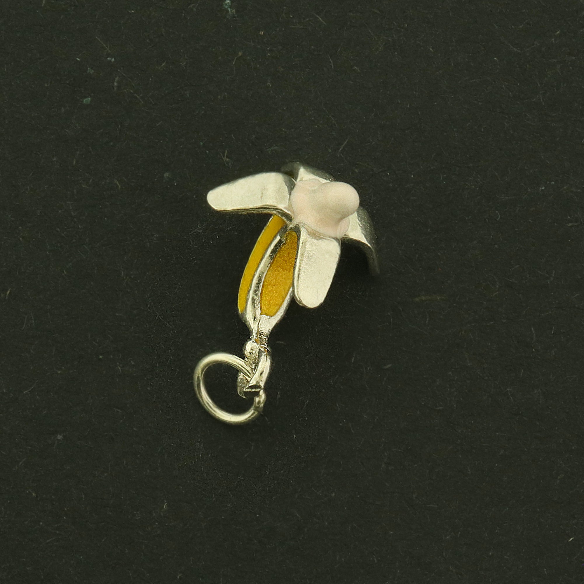 Banana Sterling Silver Enamel Charm 3D - ST305