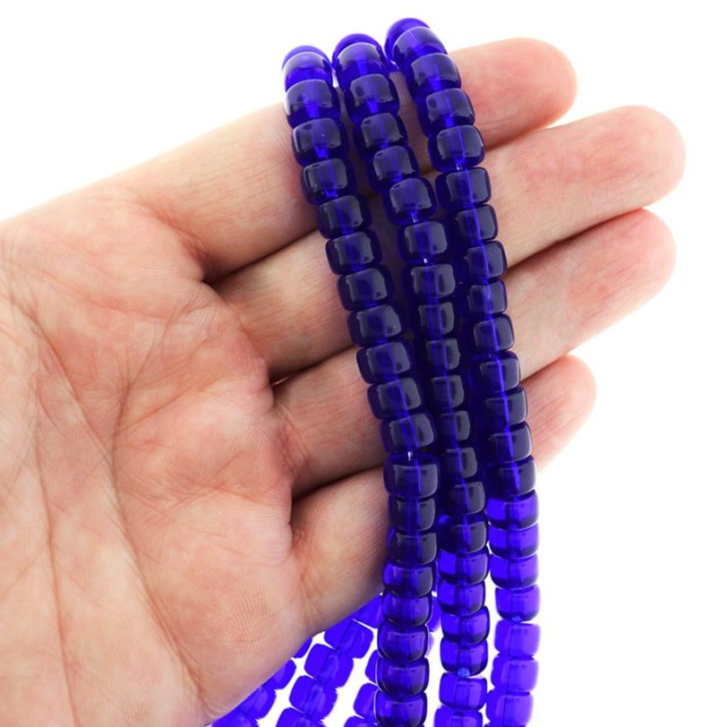 Barrel Glass Beads 8mm x 5mm - Choose Your Color - Column Beads - 1 Strand 69 Beads