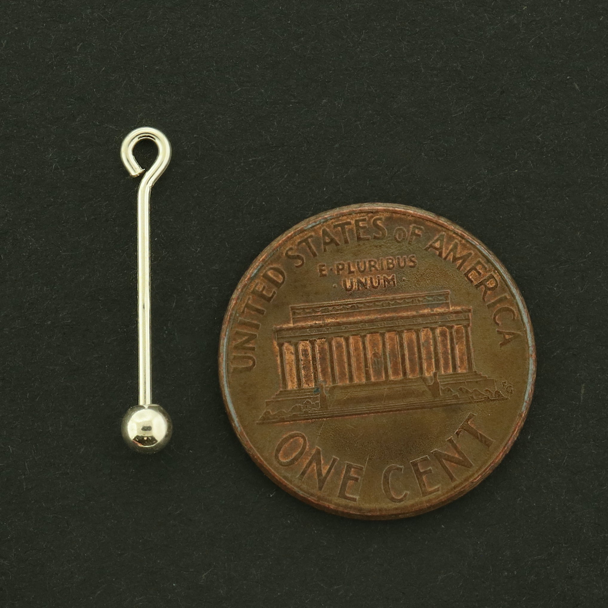 Bead Holder Sterling Silver Eye Pin Screw Rods - Perfect for Beads! - ST296A