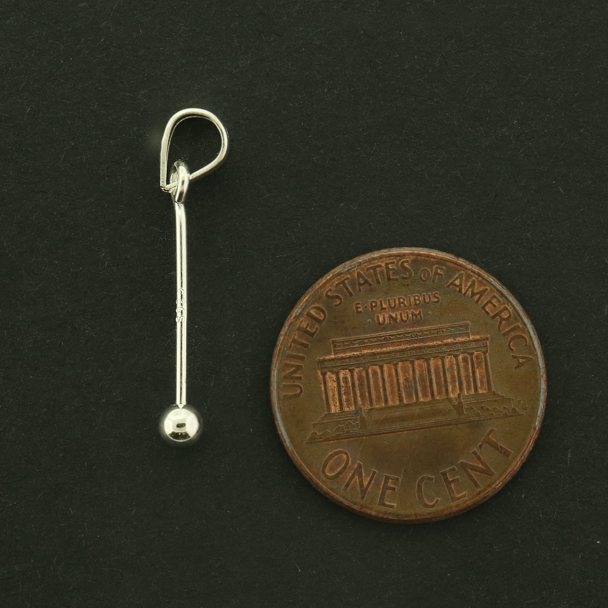 Bead Holder Sterling Silver Eye Pin Screw Rods - Perfect for Beads! - ST296B