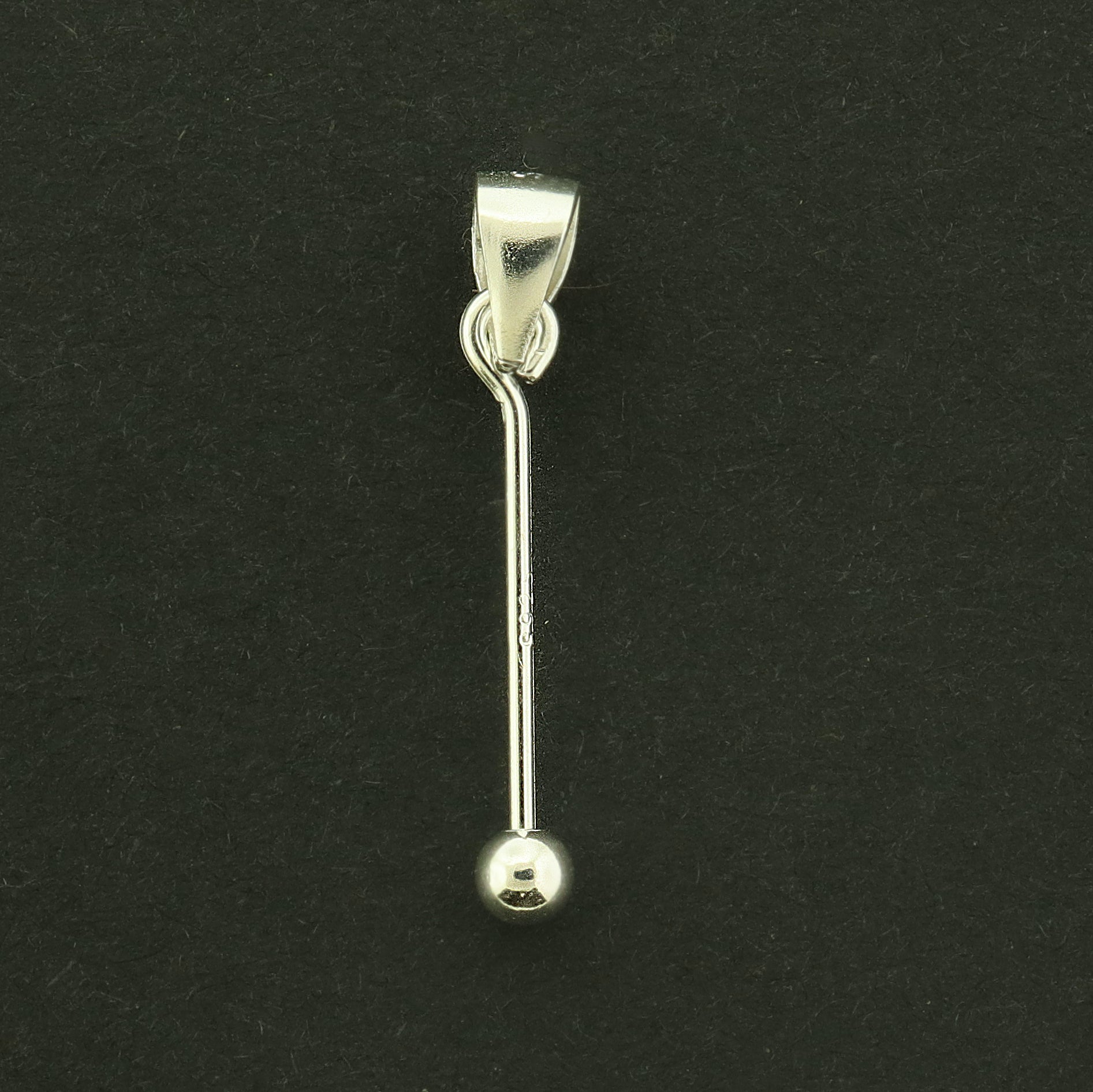 Bead Holder Sterling Silver Eye Pin Screw Rods - Perfect for Beads! - ST296B