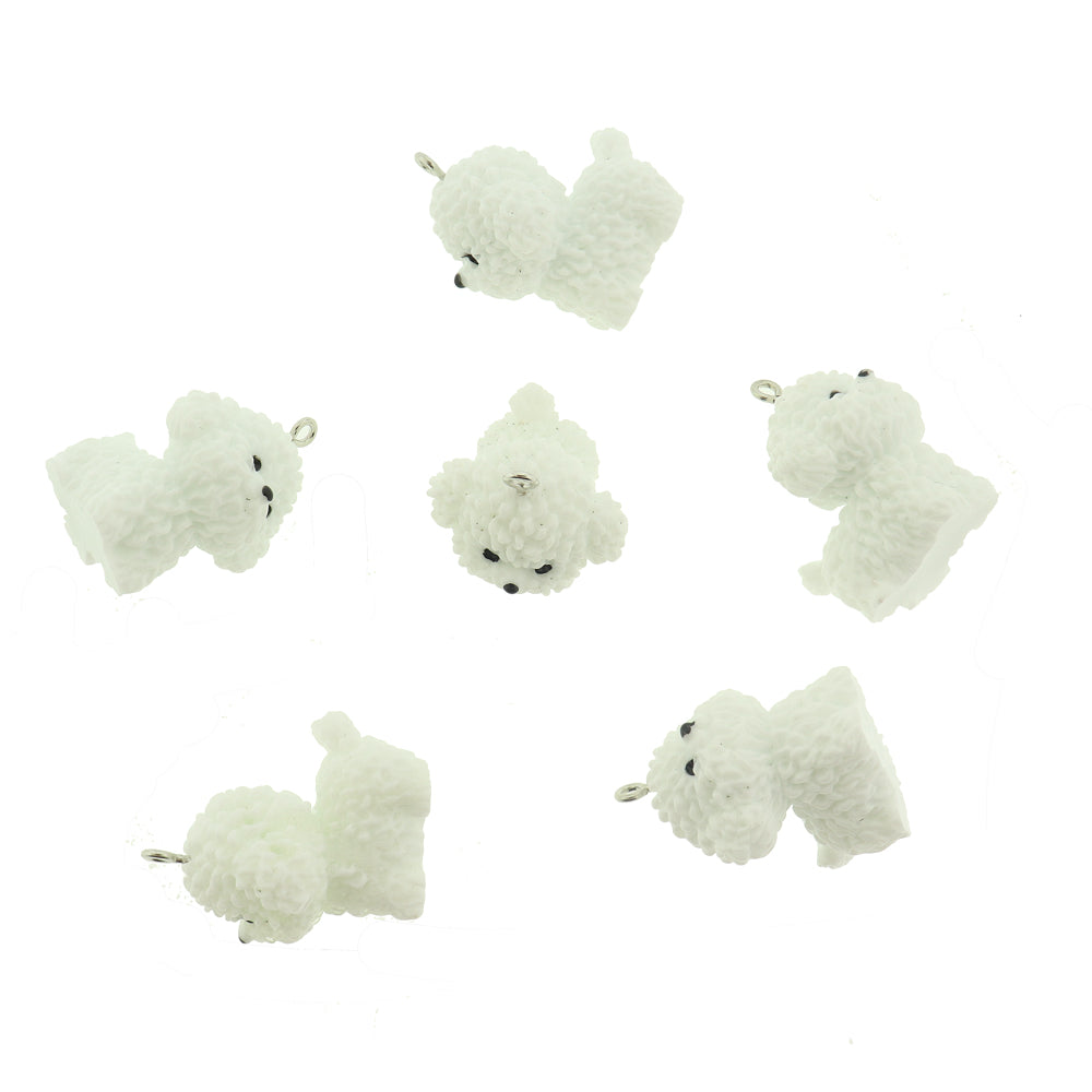 Bichon Frise Dog Resin Charm 3D - K346
