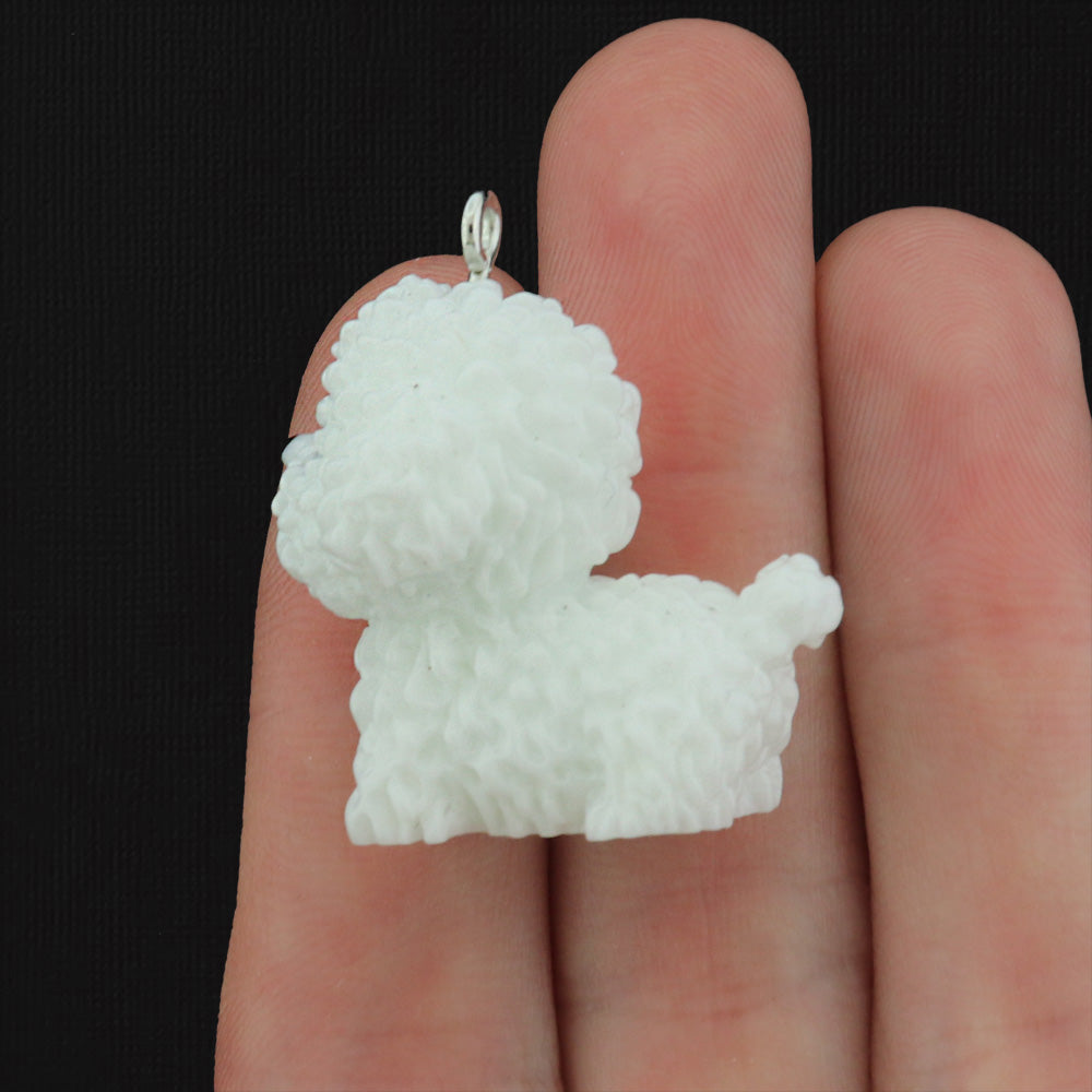 Breloque en résine Bichon Maltais 3D - K346