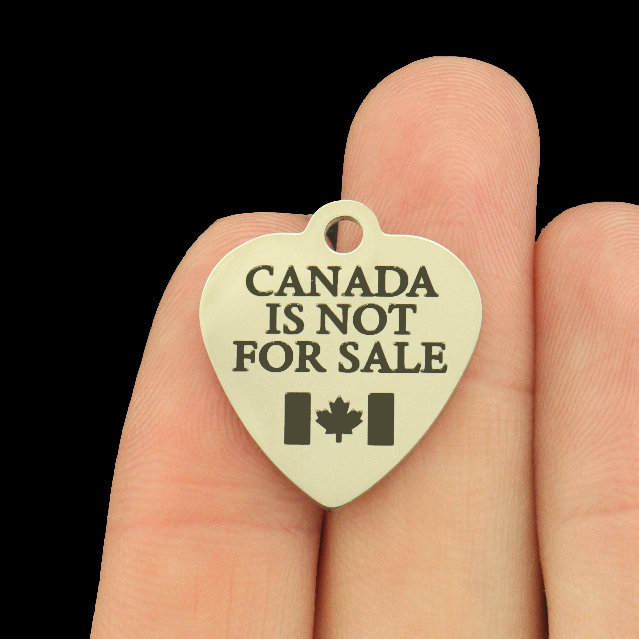 Breloques en acier inoxydable PEI - J'ai laissé mon cœur dessus - BFS011-2434