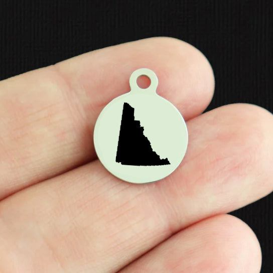 Canadian Province Stainless Steel Small Round Charms - Choose Your Province!