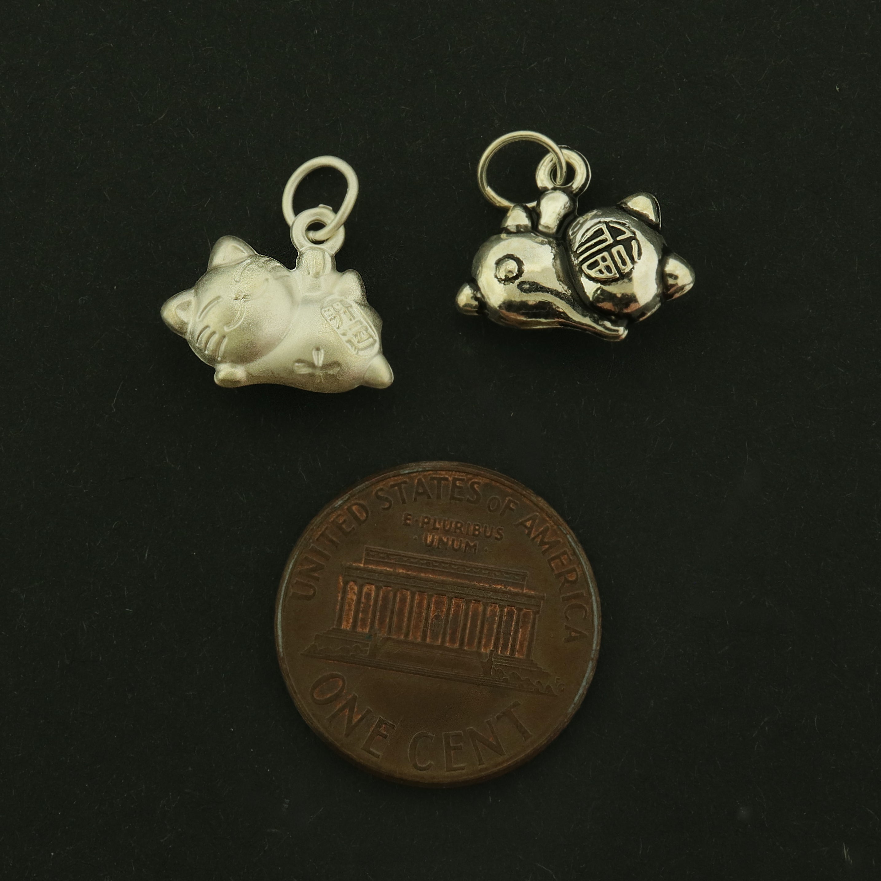 Cat Sterling Silver Charm - Animal Pendant - Choose Your Tone!