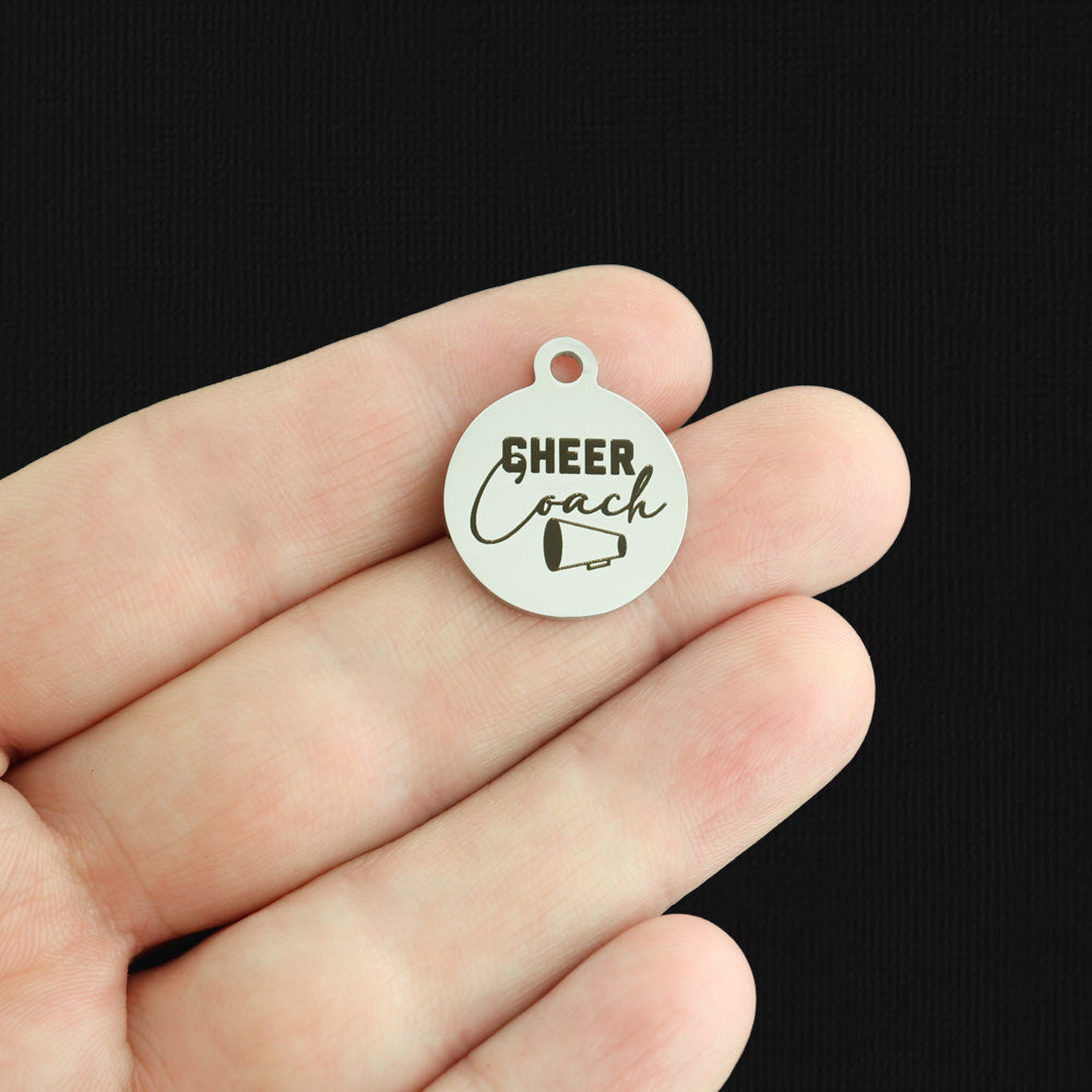 Cheer Coach Stainless Steel Charms - BFS001-7936