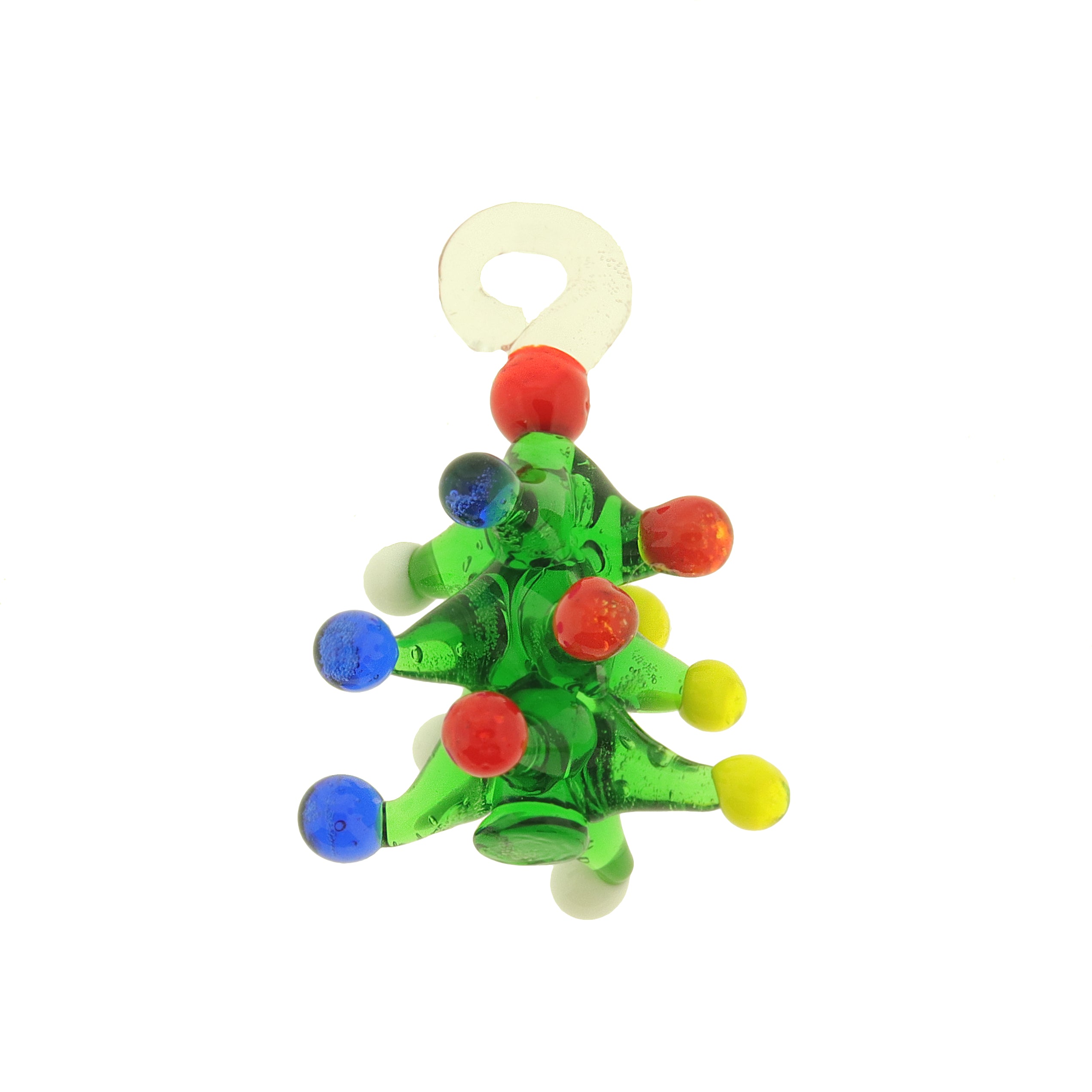Christmas Tree Lampwork Glass Charms 3D - Z1355