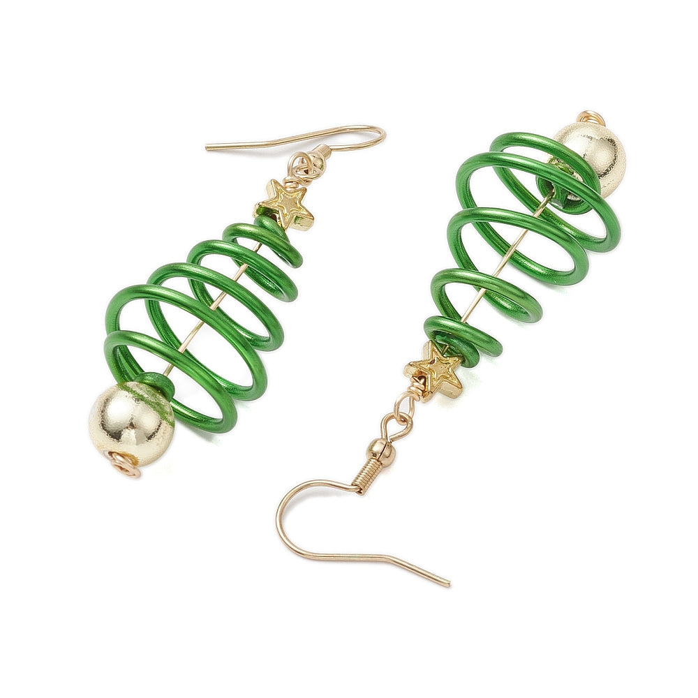 Christmas Tree Stainless Steel Earrings - 1 Pair - Choose Your Color!