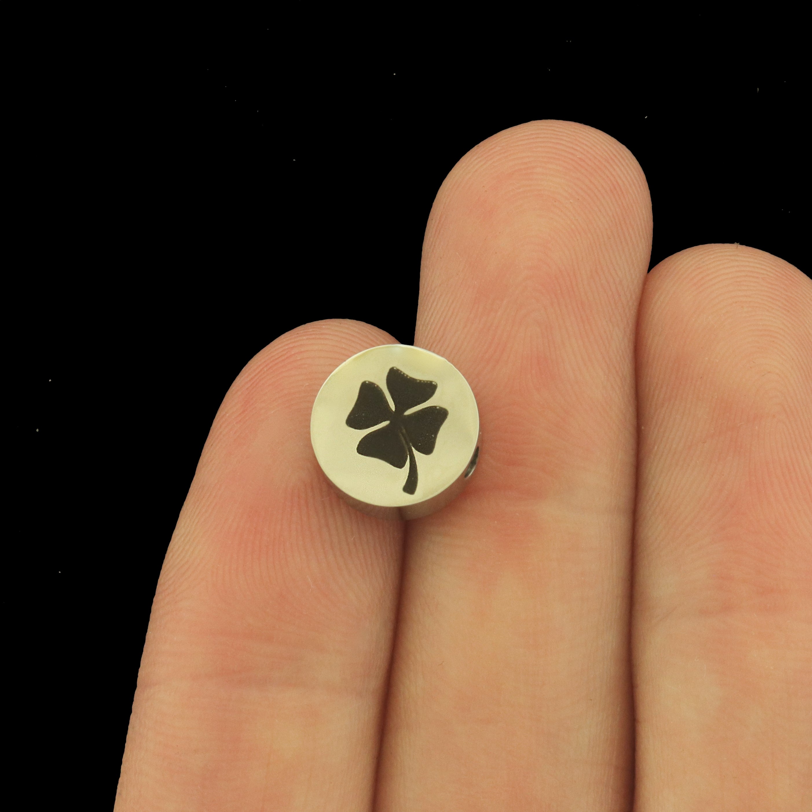 Clover Stainless Steel Beads - Lucky Bead - Choose Your Size - BFS034S-8315