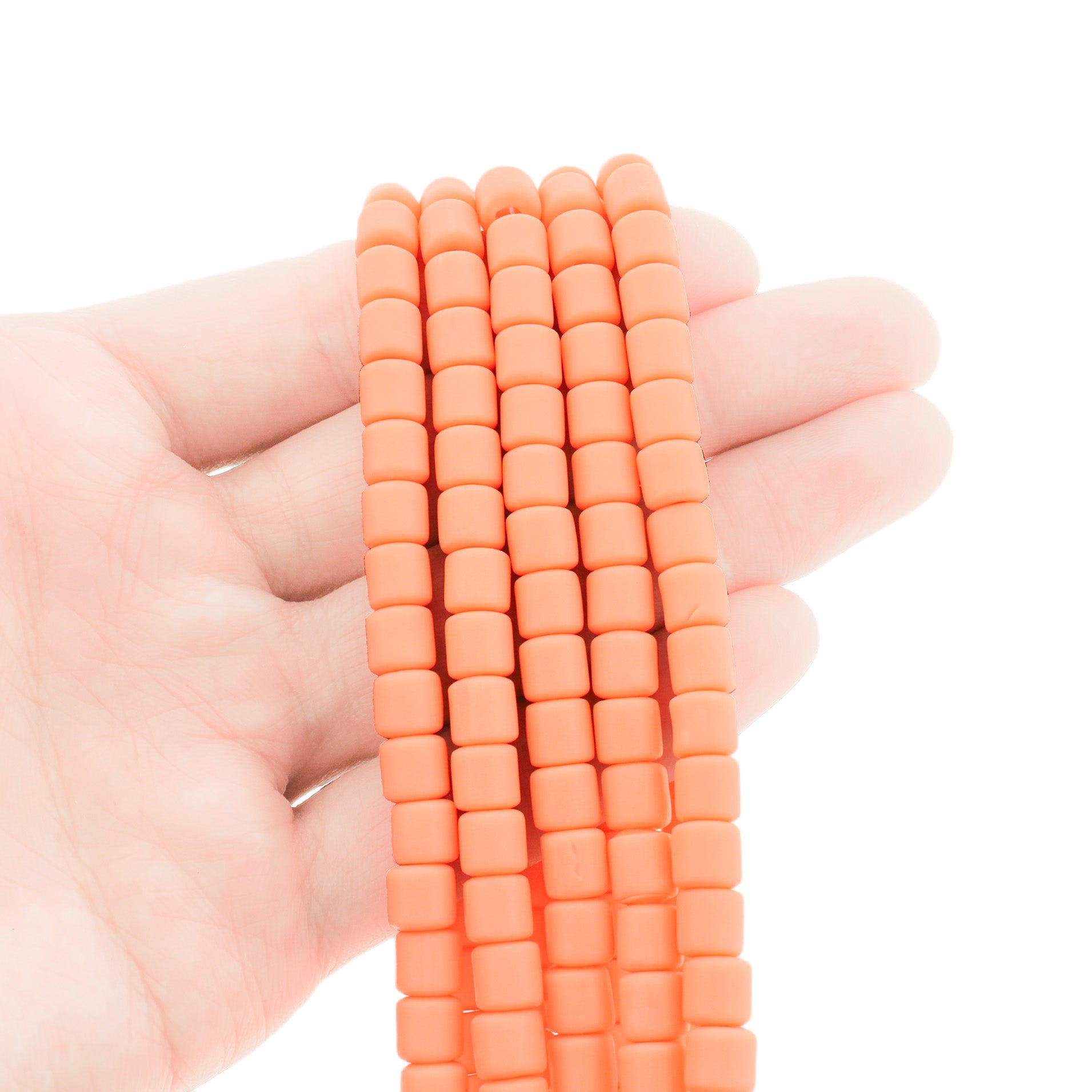 Column Polymer Clay Beads - 6mm - 1 Strand 63 Beads - Choose Your Color!