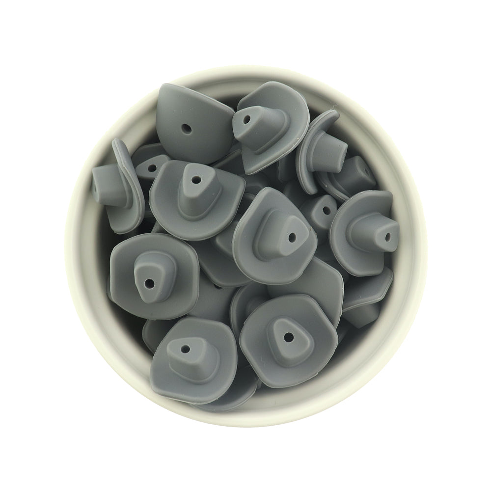 Cowboy Silicone Focal Beads - Cowboy Hat - 5 Beads - Choose Your Color