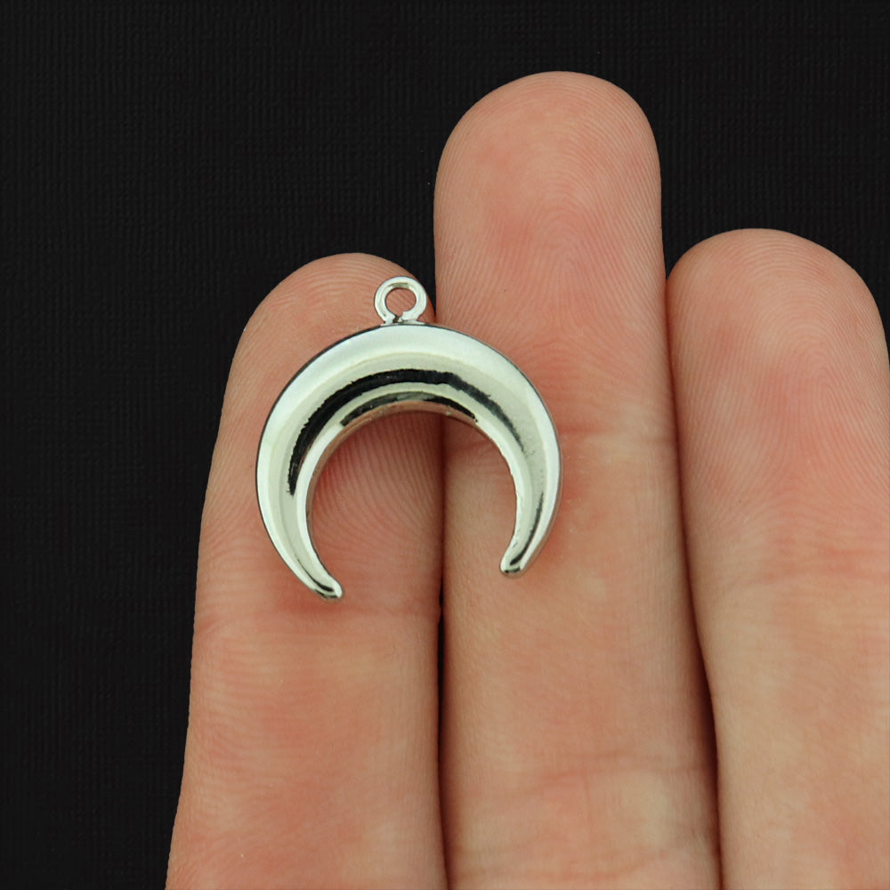 Crescent Moon Plated Copper Charm - Choose Your Tone