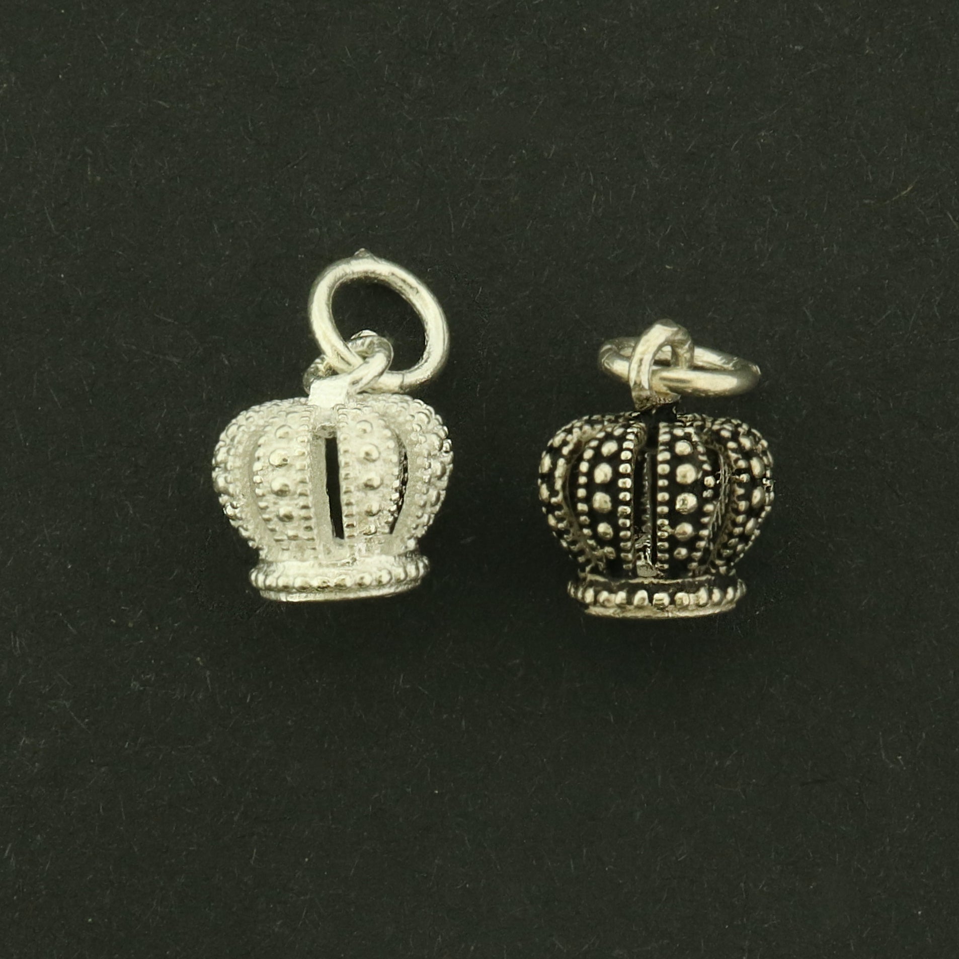 Crown Sterling Silver Charm - 3D - Choose Your Finish!