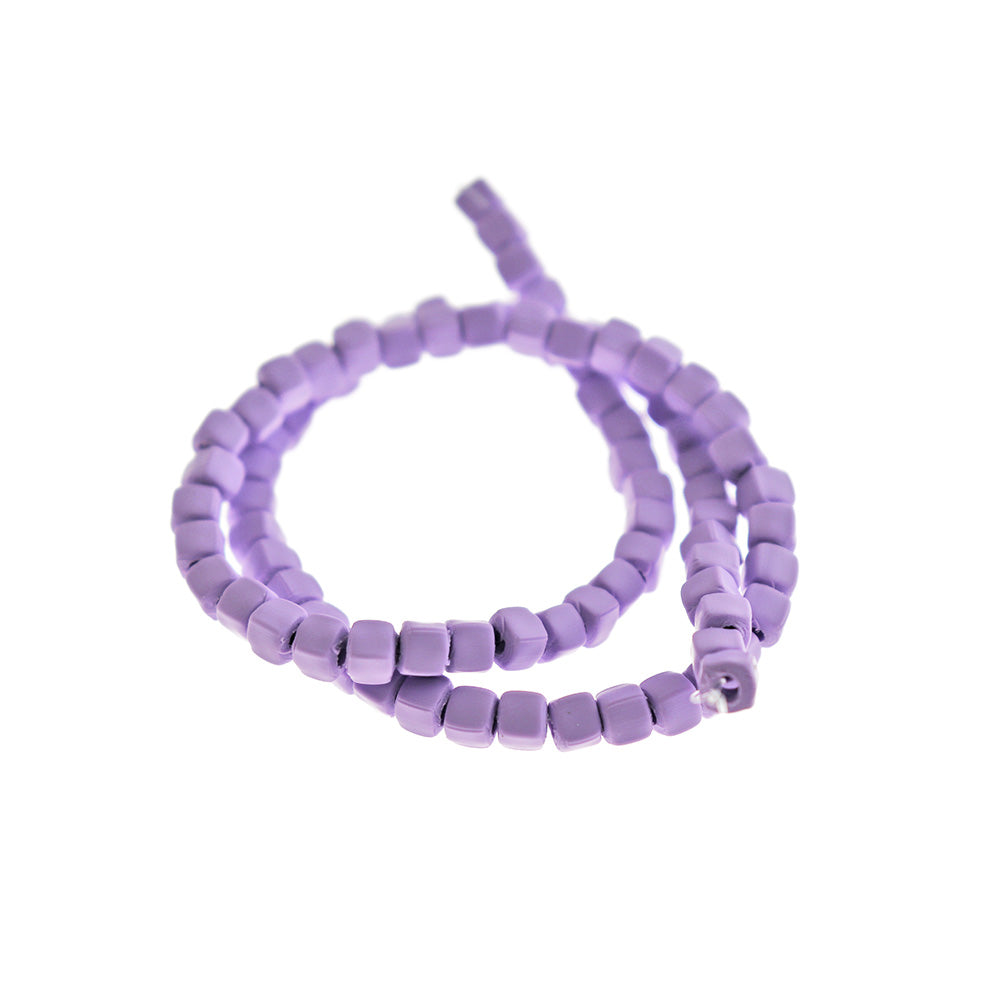 Cube Polymer Clay Beads - 5mm - 1 Strand 86 Beads - Choose Your Color!
