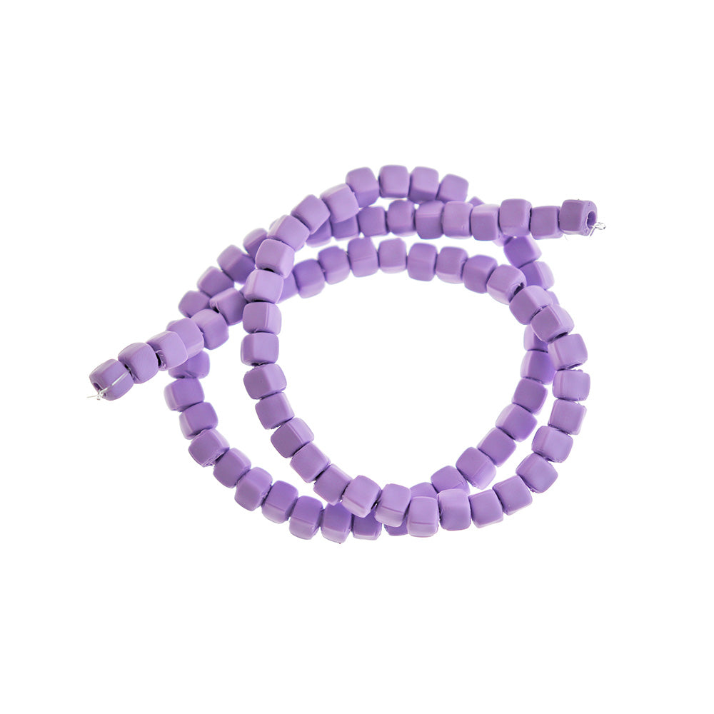 Cube Polymer Clay Beads - 5mm - 1 Strand 86 Beads - Choose Your Color!