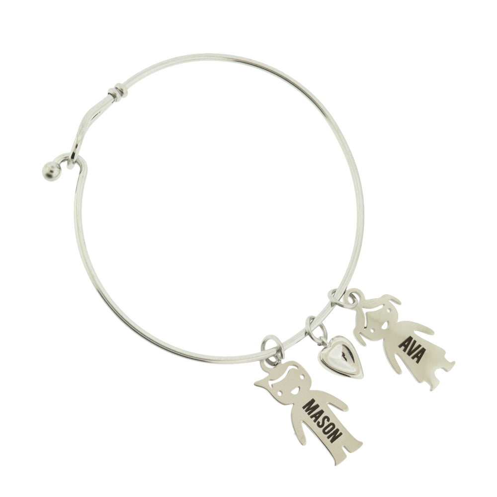 Custom Boy Stainless Steel Charm - Personalized with a Name