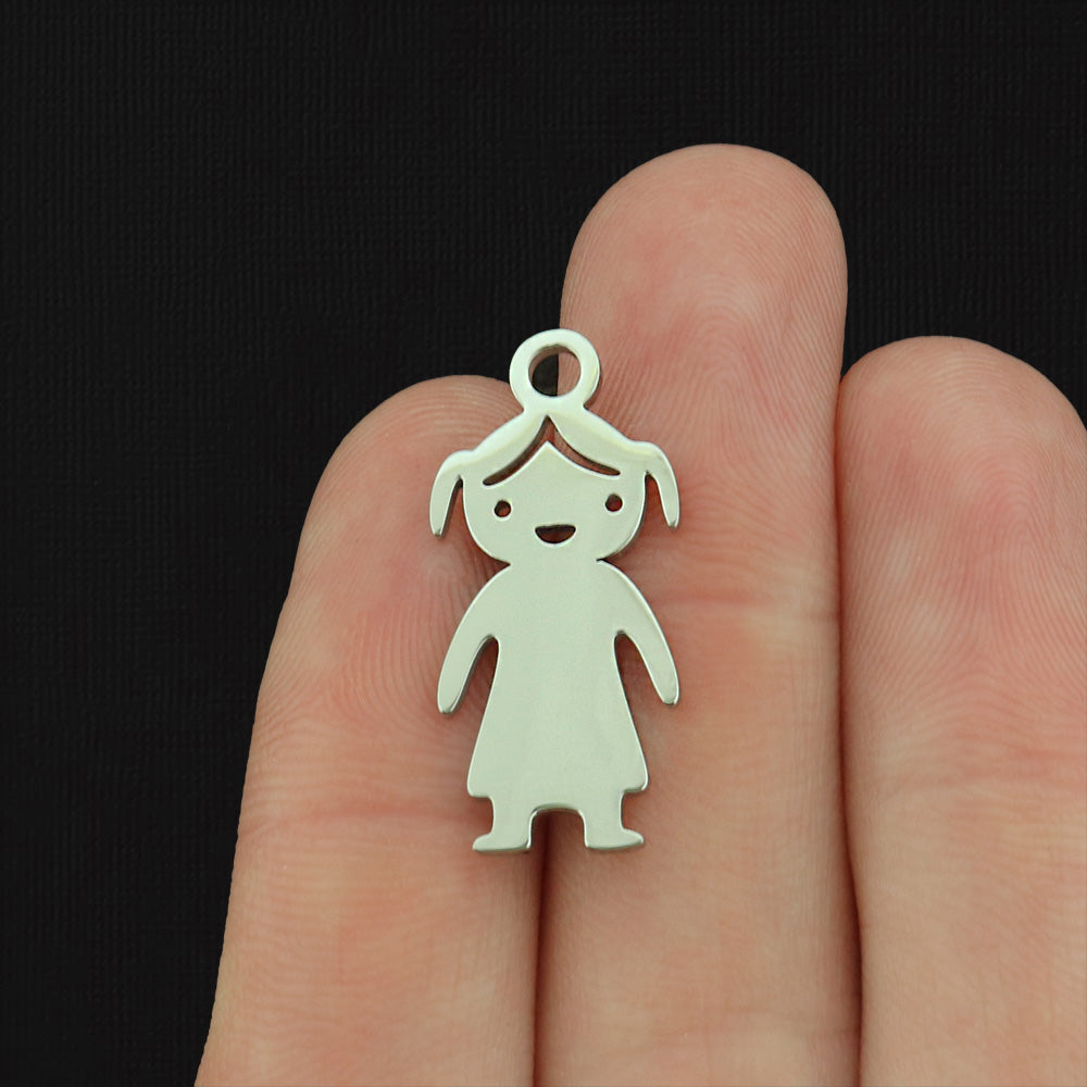Custom Girl Stainless Steel Charm - Personalized with a Name