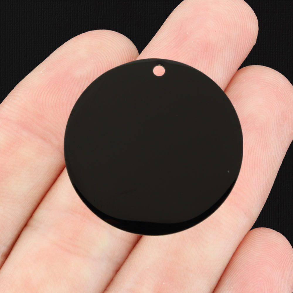 Custom Stainless Steel 30mm Round Charm - Personalized