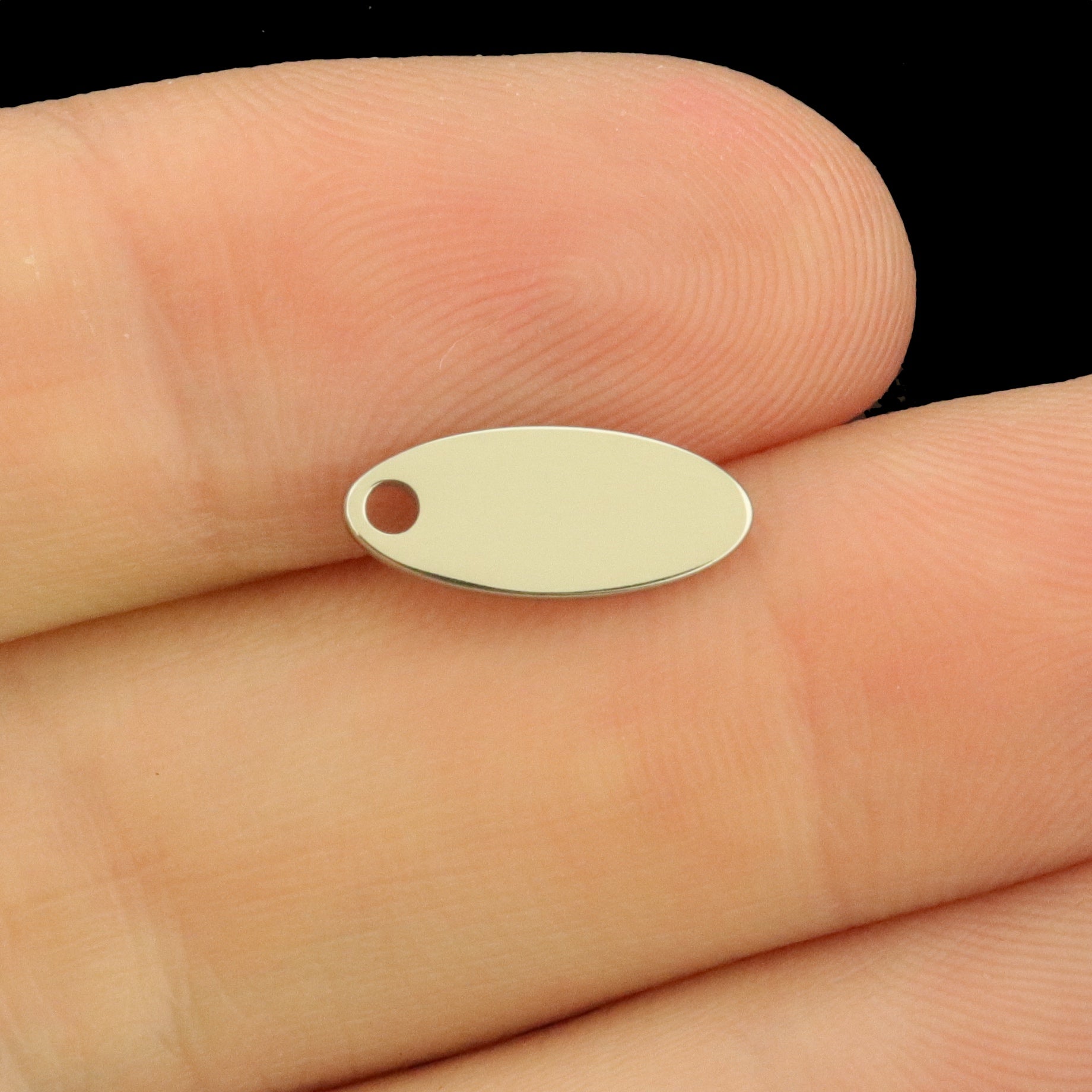 Custom Stainless Steel Teardrop Logo Charm - Personalized